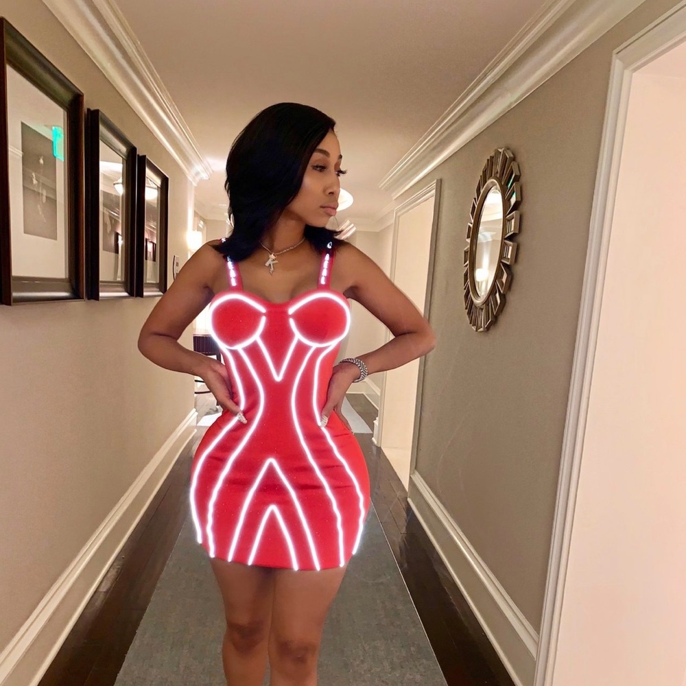 SHOP SO REAL Red reflective dress